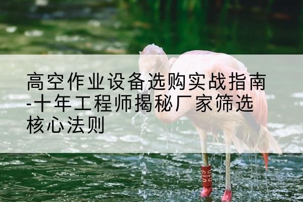 随县剪叉式升降机厂家-高空作业设备选购实战指南-十年工程师揭秘厂家筛选核心法则