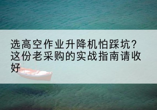 随县高空作业升降机厂家推荐-选高空作业升降机怕踩坑？这份老采购的实战指南请收好
